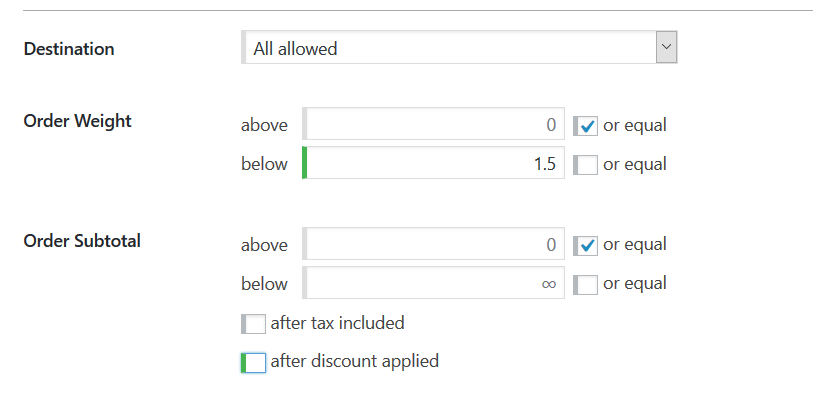 Image of calculating weight based shipping cost