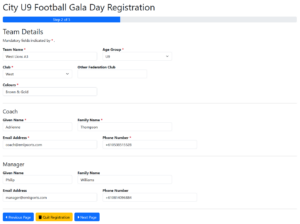 Football Gala Day Step 2