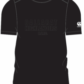 Club Plain Black Tee- Black EMB