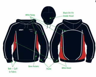 NEW DESIGN (red and black) Fleece Hoodie - pullover (Junior Unisex)